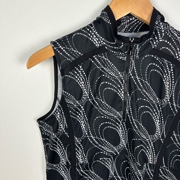 EP New York Golf Tennis Sleeveless Athletic Dress Black White Pattern M - Picture 3 of 12